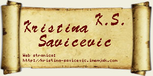 Kristina Savićević vizit kartica